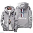thumbnail image 3 of Chaqueta con capucha con estampado de logotipo de coche Ford Mustang para hombre, rompevientos informal, ropa para exteriores, primavera y otoño, nueva moda, 3 of 5