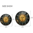 thumbnail image 2 of Sun and Moon Wall Clock Round Silent Non Ticking Battery Operated Accurate Arabic Numerals Design Clocks for Home Kitchen Living Room Bedroom 9.5inch Home Decor, 2 of 6