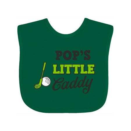 

Inktastic Pops Little Caddy with Golf Club and Ball Boys or Girls Baby Bib