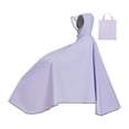 thumbnail image 1 of Poncho de lluvia para bicicleta, impermeable con capucha y protección ligera contra la lluvia. Púrpura, 1 of 9