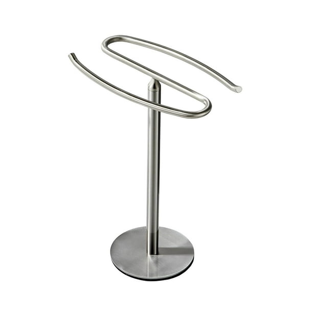 Soporte para toallas de mano Macarena organizador de baño Plata