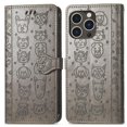 thumbnail image 1 of Funda Cartera FOXDOCK para iPhone 14 ProMax , Flip PU con Relieve de Gatos y Perros, Tarjetero y Soporte, 1 of 6