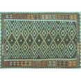 thumbnail image 1 of Ahgly Company Indoor Rectangle Oriental Light Blue Traditional Area Rugs, 2' x 4', 1 of 4