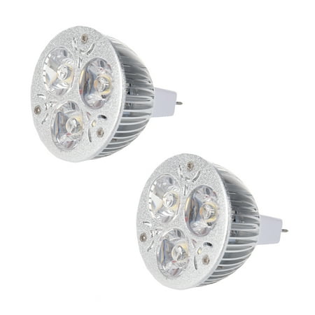

2X 3W 12-24V MR16 Warm White 3 LED Light Spotlight Lamp Bulb Only
