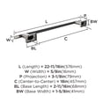 thumbnail image 6 of Amerock Esquire Polished Nickel/Black Bronze 18 inch (457mm) Towel Bar, 6 of 8