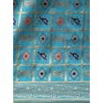 thumbnail image 2 of Turquoise Blue & Gold-Toned Silk Blend Woven Design Kanjeevaram Saree - 12385326, 2 of 5