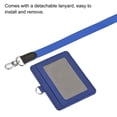 thumbnail image 4 of Uxcell 10.4cm Horizontal Badge Holder PU Leather ID Holder Detachable with 2 Slots and Neck Lanyard Dark Blue, 4 of 6