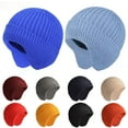 thumbnail image 1 of Mens Winter Beanie Hat Oversized Warm Knit Fleece Lined Short Beanie Ski Skull Cap, 1 of 8