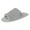 Grey, variant on Womens Plush Faux Fur Fuzzy Slide On Open Toe Slipper with Memory Foam
