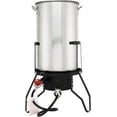 thumbnail image 3 of 50 Qt Turkey Deep Fryer Set, Aluminum Fish & Seafood Boiler Steamer with 54,000 BTU Propane Gas Burner Stand Injector Thermometer Hose, Ideal for for Outdoor Fry Cooking Clam Crawfish, Sliver, 3 of 14