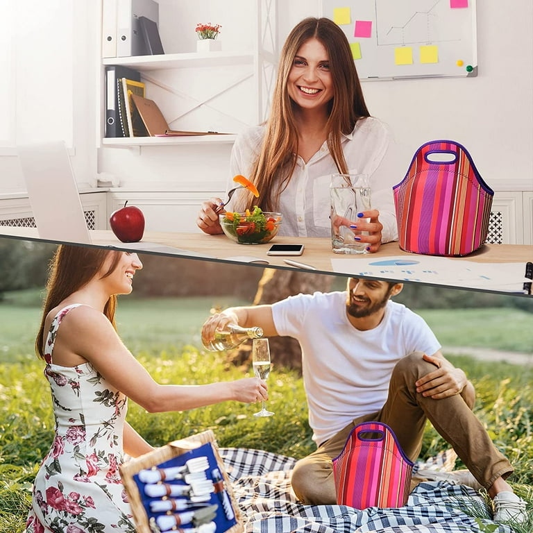 Ludlz Neoprene Lunch Bags Insulated Lunch Box Tote for Work Picnic Lightweight Meal Prep Bags for Men Women Durable and Waterproof