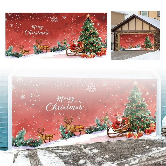 EDFBUYKRS Transform Your Garage Into A Winter With Our Christmas Garage Banner Limited Offer!