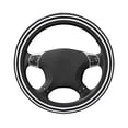 thumbnail image 3 of Bingfone Black And White Stripes Steering Wheel Cover - Universal 15 Inches Car Steering Wheel Covers Grip Auto Internal Accessories, 3 of 7
