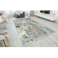 thumbnail image 2 of eCarpetGallery Modern Living Room Area Rug, 6'7" x 9'6", Cobalt Blue, Azure, 2 of 9