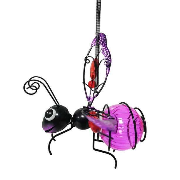 Garden Bug Light Ornament Lámpara Metal Solar para Césped Externo