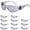 Gray, variant on Safe Handler Full Color Variety Pack Safety Glasses For Men and Women (Box of 12), ANSI Z87.1