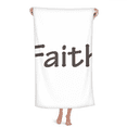 thumbnail image 1 of Faith Word Inspirational Quote Sayings Hand Towel Bath Facecloth Soft Cotton Washcloth, 1 of 4