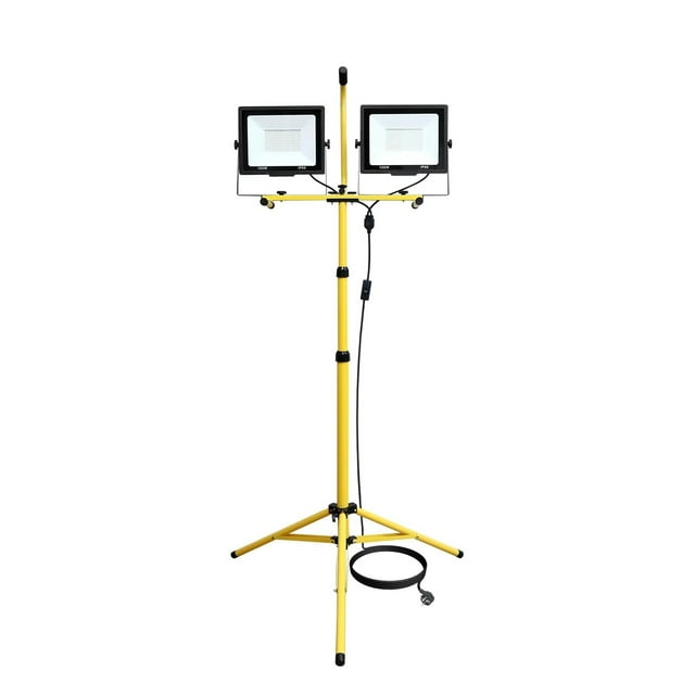 LED Flood Light 2X100W 5000K Led Work Light With 100in Adjustable Metal Telescoping Tripod Stand Indoor Outdoor IP66 ,Extraordinary Performance