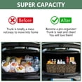 thumbnail image 3 of Collapsible Car Trunk Organizer with Handles 600D Oxford for Car Kitchen and Home Storage, Golden Feathers 13× 10.2×10.8inch, 3 of 6
