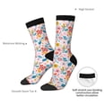 thumbnail image 4 of KLL Floral Ditsy Print Cool Socks Men's Women's Crew Socks Funny Crazy Novelty Stockings, 4 of 6