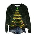 thumbnail image 2 of UPPADA Christmas Sweatshirts for Women Christmas Tree Print Long Sleeve Pullover Tops Fall Comfy Shirt Xmas Crewneck Sweatshirts for Womens, 2 of 4
