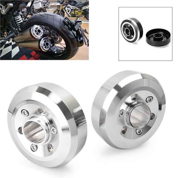 2x Exhaust Tips Cover F for Ram e Fit for BMW R NINE T 2014 2015 2016 Black/Chrome
