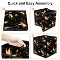 thumbnail image 4 of Fireflies Large Capacity Foldable Storage Container Basket with Handle, 10.8"x10.5"x10.6" Storage Box Bin, 4 of 6