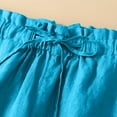 thumbnail image 7 of 2025 New Womens Shorts Plus Size Loose Solid Half Shorts Pants Elastic Waisted Tie Front with Pocket Soft Comfort Swim Shorts Women, 7 of 7