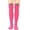 L Hot Pink, variant on Wuphunn Stretch Fit Thigh High Socks, Striped Casual Christmas for Women O Red One Size