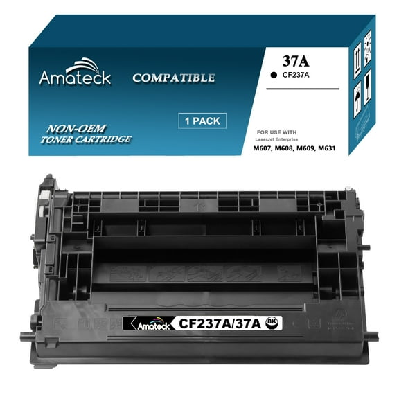 Amateck Compatible Toner Cartridge Replacement for CF237A (HP 37A) Black 1 Pack for LaserJet Enterprise M607n, M607dn, M608n, M608dn, M608x, M609dh, M609dn, M609x, M631dn, M631h, M632z, M632h, M633z
