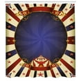 thumbnail image 3 of Ambesonne Vintage Shower Curtain, Circus Poster Image, 69"Wx70"L, Pale Yellow Navy Blue, 3 of 3