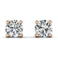 thumbnail image 3 of Cate & Chloe Mia 18k Rose Gold Plated Stud Earrings with 1ct Simulated Diamonds Gift for Women, 3 of 12