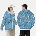 thumbnail image 4 of KLL Imprimé Amoureux des Dauphins Hommes Femmes UPF 50+ Protection Solaire Veste à Capuche Manches Longues Pêche Randonnée Performance Chemise-Moyen, 4 of 7