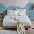 thumbnail image 6 of SLEEP ZONE Kids Printed Queen Bed Sheets Set 4-Piece - Super Soft & Cute Kids Sheet Set with Flat Sheet, Fitted Sheet, Pillowcase (Queen, Geo Dots Blue), 6 of 7