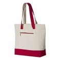 thumbnail image 2 of Q-Tees 18.6L Canvas Zipper Tote Bag, Style Q1300, 2 of 3