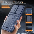 thumbnail image 4 of Dteck Rugged Case for Samsung Galaxy A36 5G with Kickstand, Shock-Resistant Hybrid PC+TPU Anti-Scratch Non-Slip ﻿Slide Camera Cover Shockproof Heavy Duty Robust Protective Case, Blue, 4 of 10
