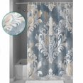 thumbnail image 3 of Small Stall Shower Curtain 36x72 Inch Narrow Half Size White Beige Floral Bath Curtains Bathroom Decor Vintage Flower Abstract Art Waterproof Fabric Shower Curtain Set with Hooks 36 Inch, 3 of 6
