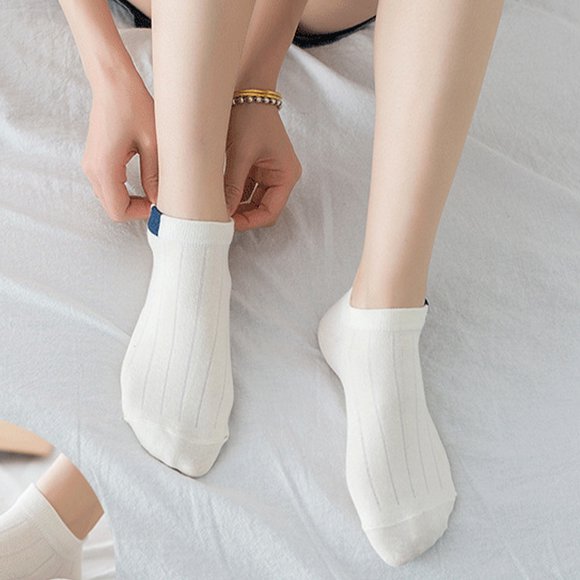 WRISTBIQUE 10 Pares De Calcetines Cortos Transpirables En Colores Surtidos Para Mujer Versátiles