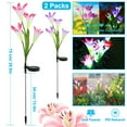 thumbnail image 4 of Solarek 2 Pack Solar Garden Lights with Lily Flowers Waterproof Changing Solar Lights Outdoor for Garden Patio Yard Pathway Decoration, 4 of 10