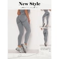 thumbnail image 7 of QAFOPEH Women High Waist Tummy Control Seamless Workout Solid Color Yoga Pants, 7 of 7