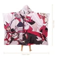 thumbnail image 2 of Hazbin Hotel Animation Hooded Blanket Soft Warm Cloak Wearable Blanket Hoodie For Kids Adult Cozy Flannel Fleece Bedding Throw Hooded Blanket, 2 of 7