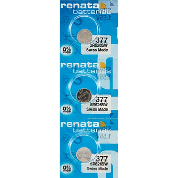 3 Piles de Montre Renata 377, Batterie SR626SW