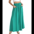 thumbnail image 2 of Pantalones Casuales para Mujer, con Cintura Elástica y Pierna , con Bolsillos. Verde XXL, 2 of 9