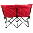 thumbnail image 2 of Ozark Trail Camping Love Seat Chair, Multipurpose, With Side Mesh Storage and Carry Bag, Red, 2 of 8
