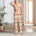thumbnail image 3 of Cauagu Minimalist plaid Mens Pajama Pants Sleep & Lounge Pants,PJ Bottoms with Pockets-XX-Large, 3 of 7