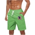 thumbnail image 2 of Vetsdori Mens Big and Tall Swimming Trunks July 4th Board Shorts Swimwear Summer Pockets,Elastic Waist Drawstring Holiday Casual Shorts for Men Independence Day, 2 of 5