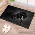 thumbnail image 5 of Black Rug, Bath Rugs, Animal Rug, Easy to Clean Rugs, Pattern Rug, Farmhouse Rugs, Black Horse Rug, Dining Room Rug, Housewarming Gift Rug, 1.7'x2.3' - 50x70 cm, 5 of 8
