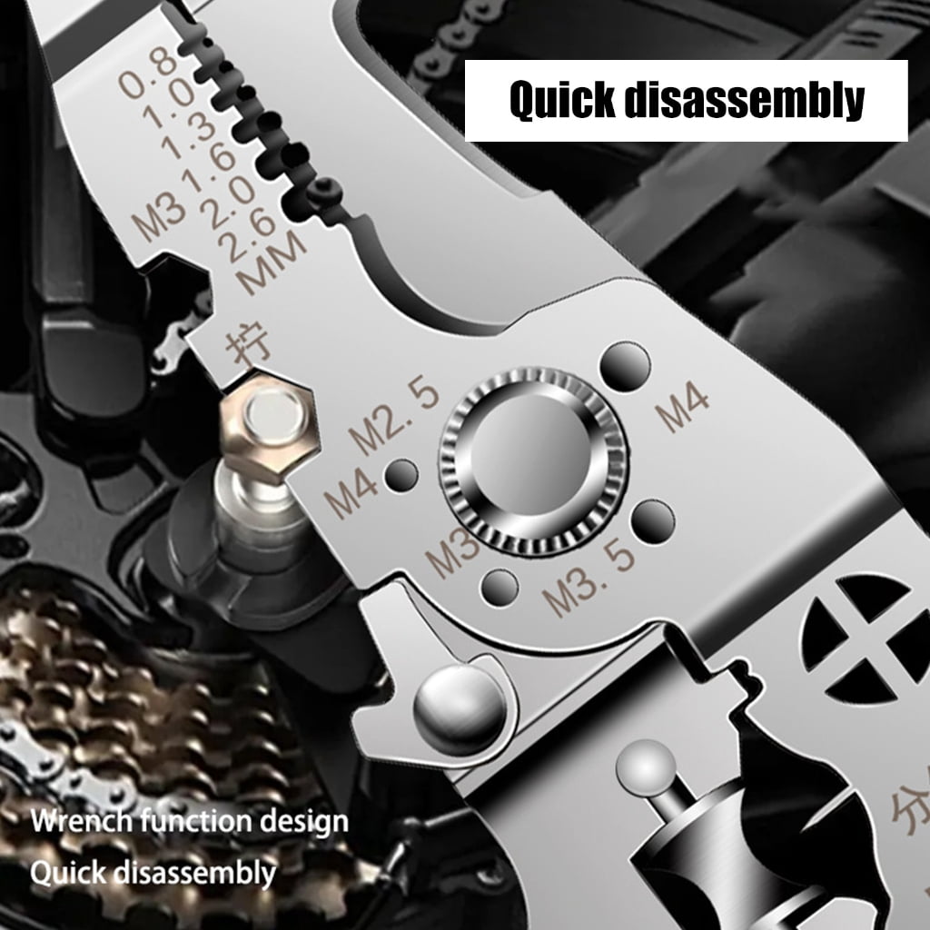 Foldable Wire Strippers with Electricity Measurement Function 16 in 1 Wire Stripping Pliers for Cutting Pulling Wires