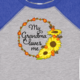 thumbnail image 4 of Inktastic My Grandma Loves Me with Sunflower Wreath Boys or Girls Baby Bodysuit, 4 of 5
