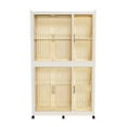 thumbnail image 6 of White Portable Clothes Storage Rack (Wardrobe Style) - 6 Magnetic-Closure Doors, 6 Compartment Drawers, 2 Hanging Rods & 6 Hangers, 6 of 11